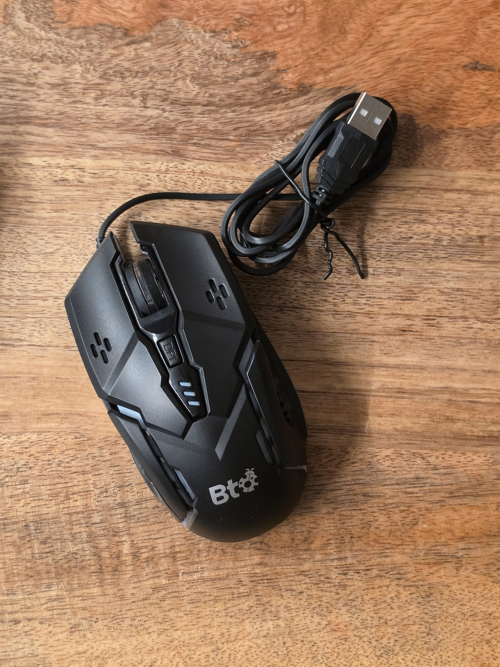 BT Black Wired USB Gaming Mouse with Programmable Buttons